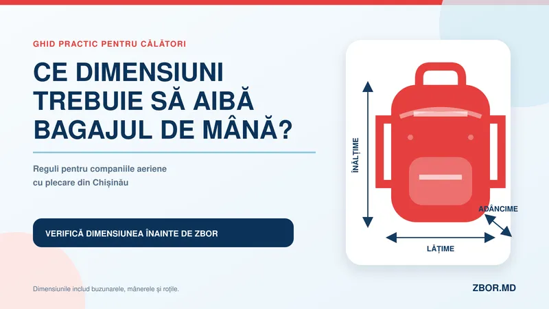 A guide to hand luggage for flights from Chisinau as of the end of 2026: how to avoid unexpected charges when boarding