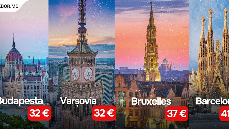 4 Destinații Ieftine pentru Ianuarie 2026 – Zboruri de la 32 EUR