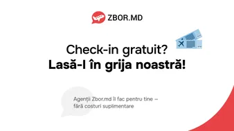 Як працює безкоштовний check-in для пасажирів Zbor.md