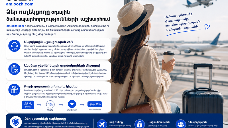 Ավիատոմսեր հեշտ, վստահ ու բոնուսներով am.oozh.com-ի հետ