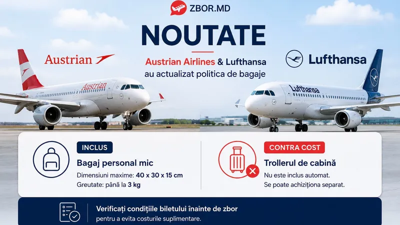 Austrian Airlines та Lufthansa оновили правила перевезення багажу: що потрібно знати?