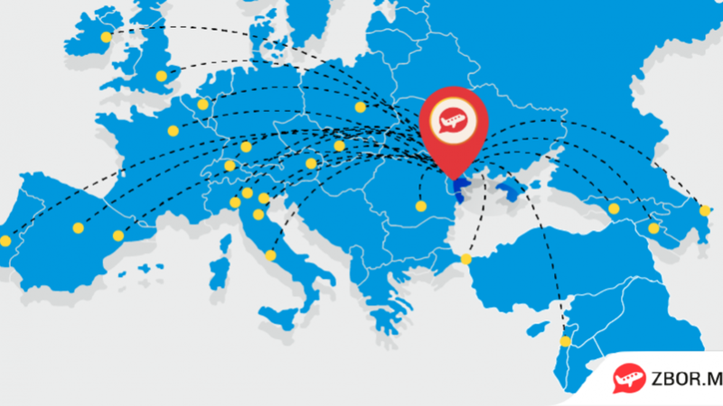 Where can you fly directly from Chisinau? Zbor.md shows you right on the map.