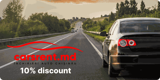 Zbor.md is offering you a 10% discount on car rentals from CarsRent!
