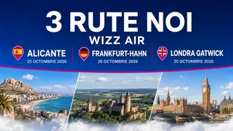 Wizz Air is launching three new routes from Chișinău: Alicante, Frankfurt-Hahn, and London Gatwick