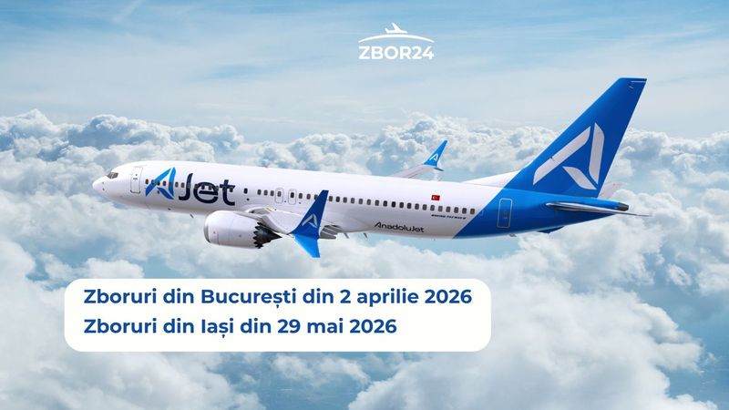 AJet is coming to Romania: direct flights to Istanbul from Iași and Bucharest.