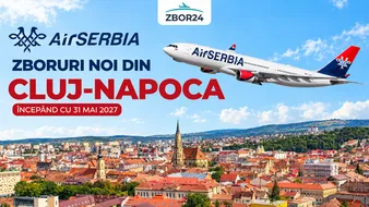 Air Serbia lansează zboruri directe Belgrad – Cluj-Napoca din 31 mai 2027
