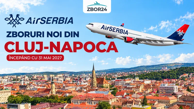 Air Serbia launches direct Belgrade – Cluj-Napoca flights from May 31, 2027