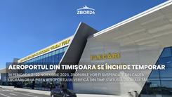 Timișoara Airport to Close from November 2 to 22, 2026